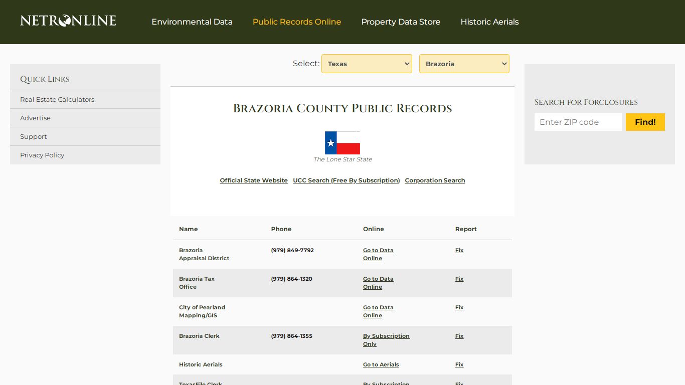 Brazoria County Public Records - NETROnline.com